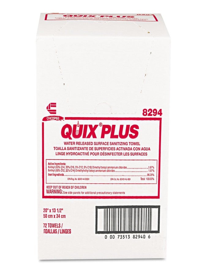 Chix 8294 Quix Plus Disinfecting Towels 13 1/2 x 20 Pink 72/Carton - Image 4